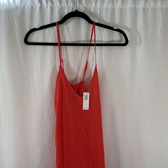 New Old Navy Maxi Dress Women Medium Pink Sleeveless Spaghetti Strap Lightweight - Picture 2 of 7